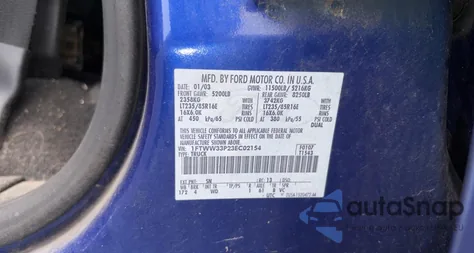 2003 Ford F350 Super Duty из США, поврежденный, VIN 1FTWW33P23EC02154